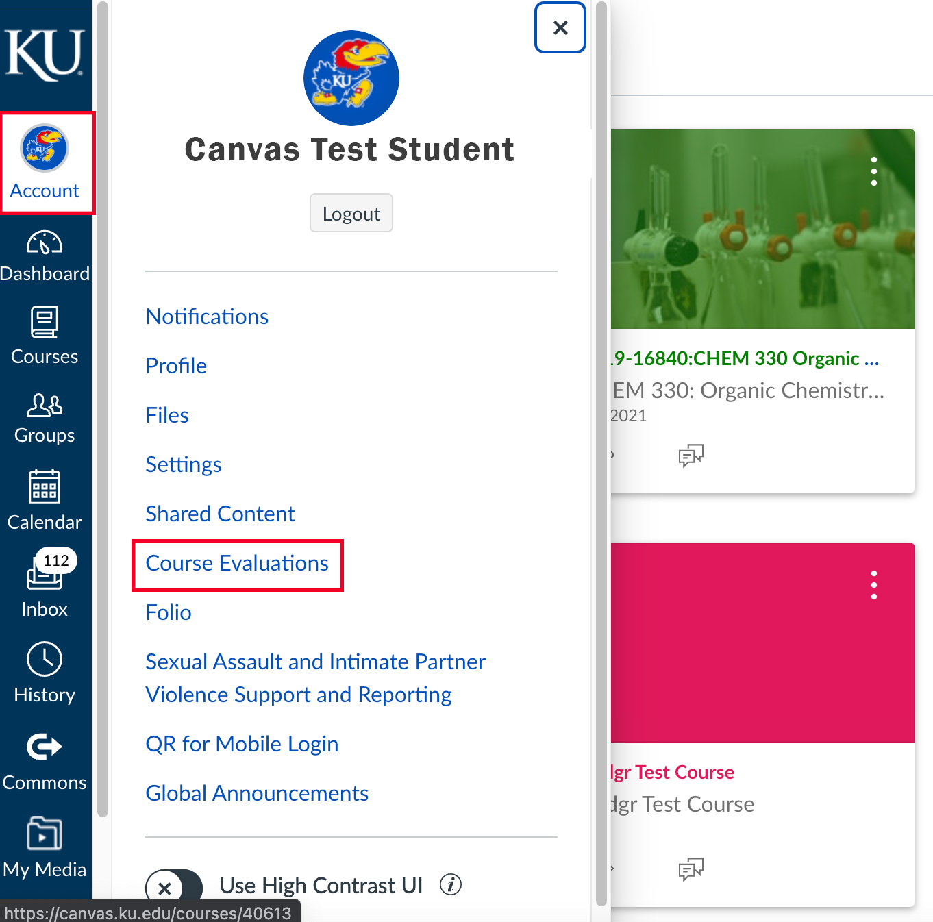 Canvas SST in global navigation