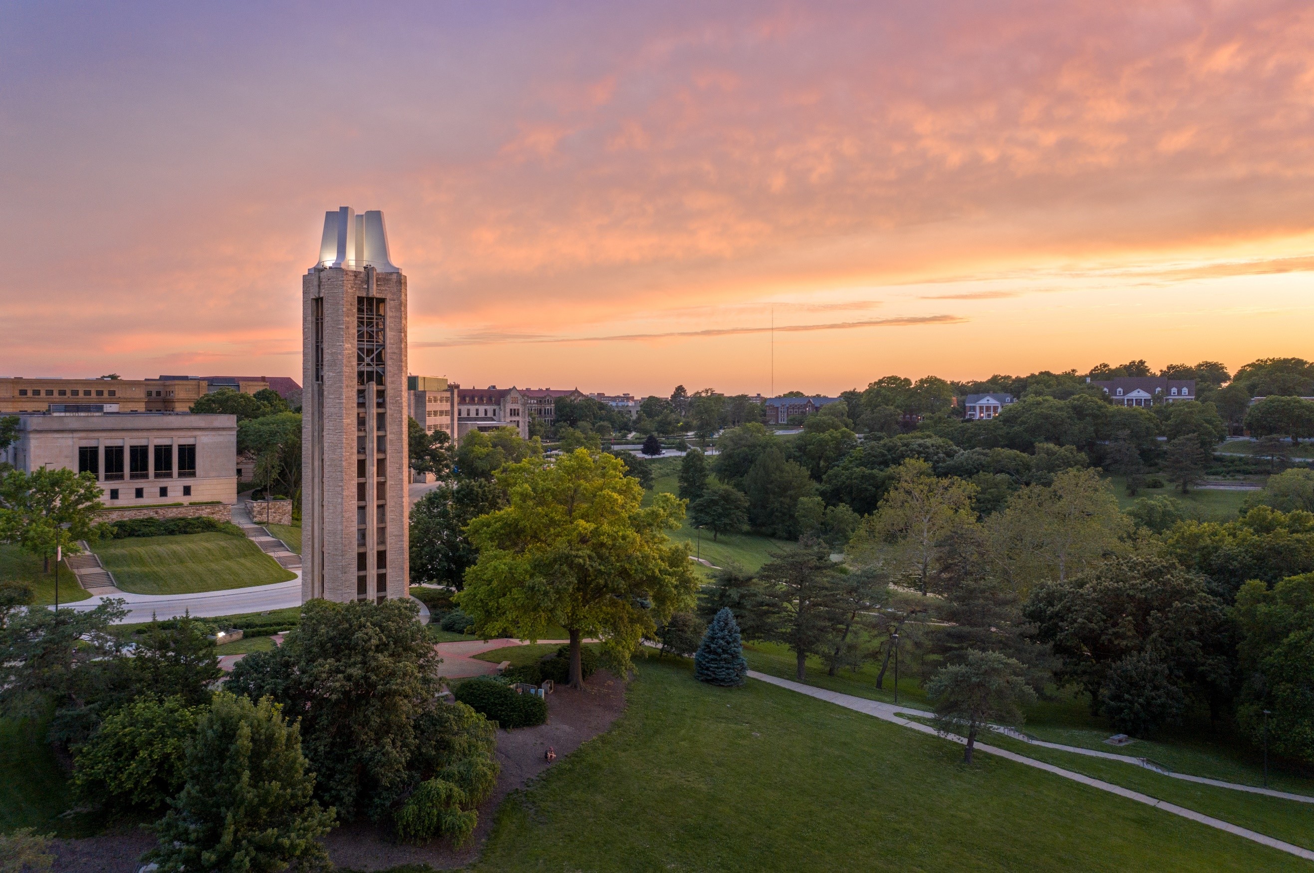 Campanile at sunset