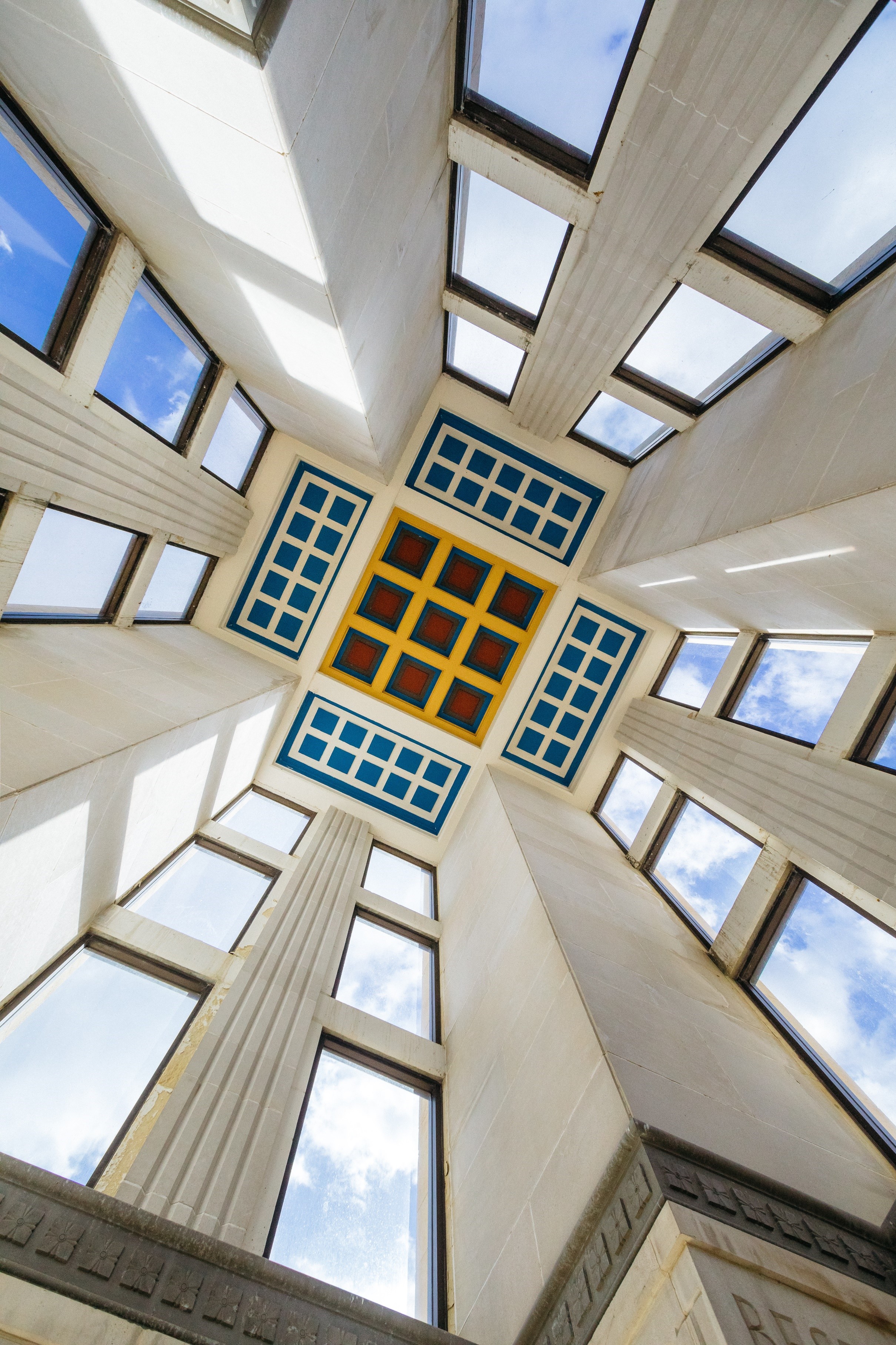 Looking up at interesting ceiling